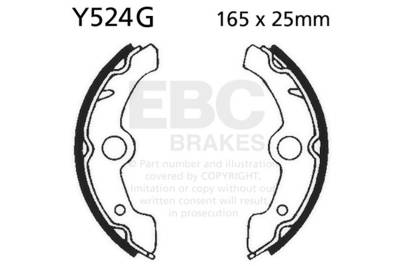 EBC Motorcycle Brakes - EBC Motorcycle Brakes 524G Motorcycle Grooved Replacement Brake Shoes