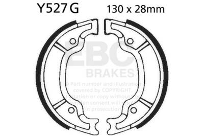 EBC Motorcycle Brakes - EBC Motorcycle Brakes 527G Motorcycle Grooved Replacement Brake Shoes