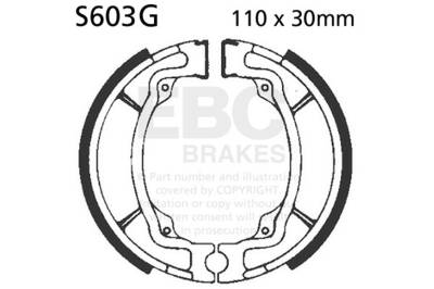 EBC Motorcycle Brakes - EBC Motorcycle Brakes 603G Motorcycle Grooved Replacement Brake Shoes