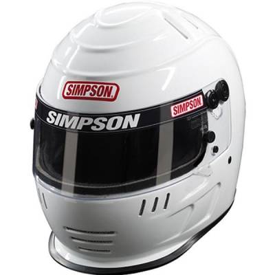 Simpson Safety - Simpson Safety 7707121 Speedway Shark Racing Helmet 7.500" White