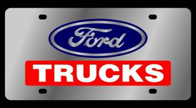 Eurosport Daytona - Eurosport Daytona 1517-1 Stainless License Plate Ford Trucks Logo