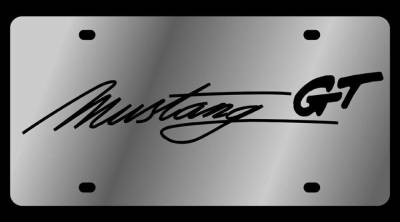 Eurosport Daytona - Eurosport Daytona 1525GT-1 Stainless License Plate Mustang GT Script Logo