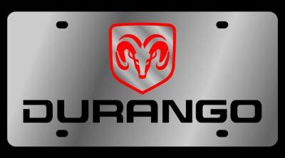Eurosport Daytona - Eurosport Daytona 1406-1 Stainless License Plate Durango Ramhead Logo for Dodge