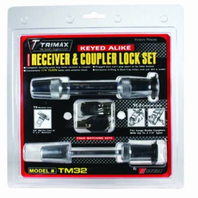 Trimax - Trimax TM32 T3 5/8" Receiver & TC2 2.5" Span Coupler Lock-Keyed Alike Set