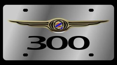Eurosport Daytona - Eurosport Daytona 1486-1 Stainless License Plate 300 Logo for Chrysler
