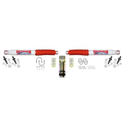 Skyjacker - Skyjacker 7220 White Dual Steering Stabilizer for 60-93 Dodge/GM/Ford/Plymouth