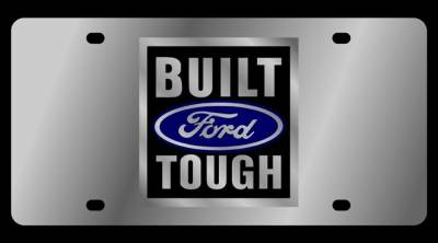Eurosport Daytona - Eurosport Daytona 1575-1 Stainless License Plate Built Ford Tough Logo