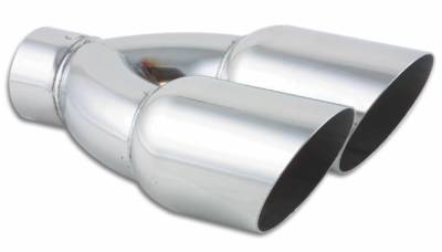 Vibrant Performance - Vibrant 1333 Dual 3.5" Round Stainless Steel Tips Single Wall Angle Cut