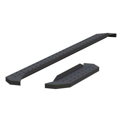 ARIES - ARIES C3696 RidgeStep 6.5"x96" Universal Black Steel Running Boards w/o Brackets