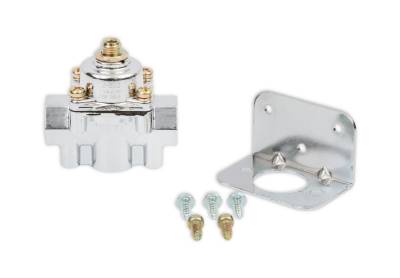 Holley - Holley 12-803 Chrome Carbureted Fuel Pressure Regulator 4.5-9 PSI 3/8 NPT