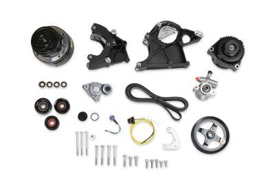 Holley - Holley Performance 20-136BK Black Accessory Drive Bracket Kit for GM LS Engines
