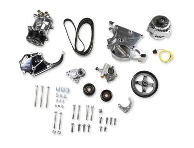 Holley - Holley Performance 20-137P Polished Accessory Drive Bracket Kit GM LS Engines