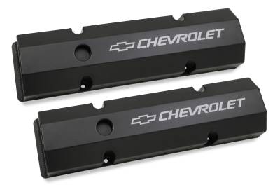 Holley - Holley 241-288 GM Licensed Track Series Valve Covers for Small Block Chevy
