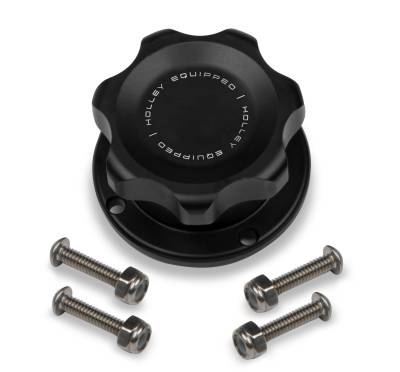 Holley - Holley 241-230 Fuel Cell Cap 6-Bolt Flange Black Aluminum Replacement