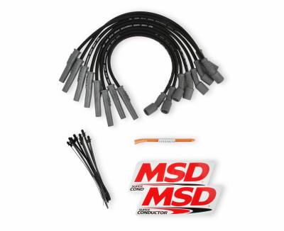 MSD - MSD Ignition 31633 Black 8.5mm Super Conductor Wire Set for Ford Raptor 6.2L V8
