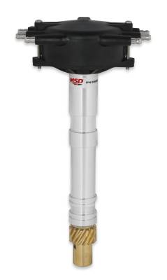 MSD - MSD Ignition 84893 Blk Crab Cap Low-Profile Crank Trigger Distributor for Chevy