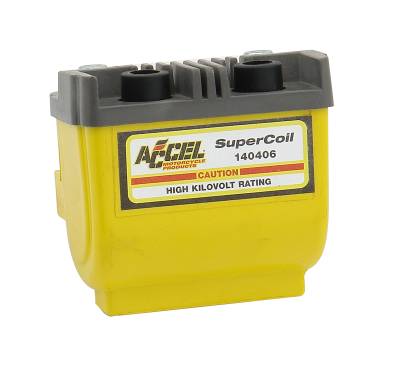 ACCEL - ACCEL 140406 SuperCoil Dual Fire Ignition Coil 4.7 Ohm Motorcycle Yellow