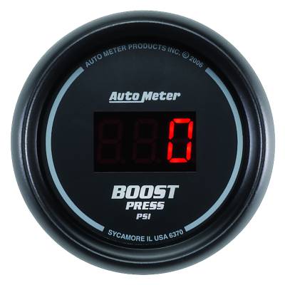 AutoMeter - AutoMeter 6370 Sport-Comp Boost Pressure Gauge 5-60PSI 2-1/16"