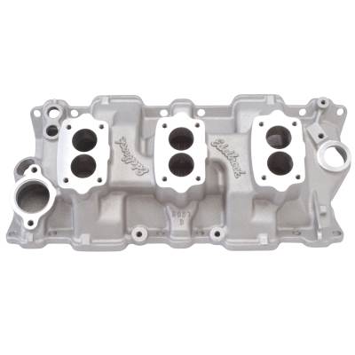 Edelbrock - Edelbrock 5419 C-357-B Triple-Deuce Manifold for S/B Chevy 4-Bolt Carb Pattern