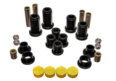 Energy Suspension - Energy Suspension 3.3190G Black Polyurethane Front Control Arm Bushing Set