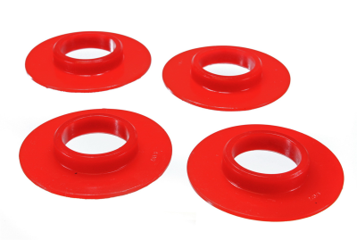 Energy Suspension - Energy Suspension 5.6110R Coil Spring Isolator Set Rear Polyurethane Red