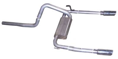 Gibson Performance Exhaust - Gibson Performance 320000 Split Rear Cat-Back Exhaust System Aluminized