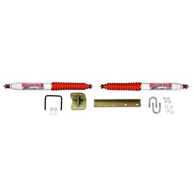Skyjacker - Skyjacker 7200 White Dual Steering Stabilizer Kit for 59-95 Jeep CJ/YJ/Jeepster