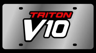 Eurosport Daytona - Eurosport Daytona 1537-1 Stainless License Plate Triton V10 Logo