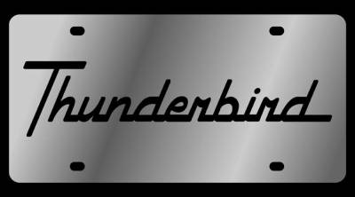 Eurosport Daytona - Eurosport Daytona 1545-1 Stainless License Plate Thunderbird Script Logo