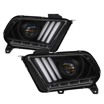 Spyder Auto - Spyder 5085559 Projector Headlights Black/Clear for 13-14 Ford Mustang
