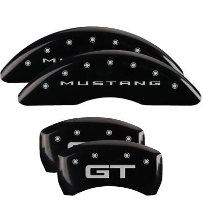 MGP Caliper Covers - MGP Caliper Covers 10200S2MGBK Front/Rear Gloss Black for 15-23 Ford Mustang GT