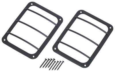 Kentrol - Kentrol 80582 Black Rear Taillight Guards Pair for 07-18 Jeep Wrangler JK