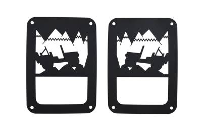 Kentrol - Kentrol 80702 Textured Black Heritage Taillight Guard for 07-18 Jeep Wrangler JK