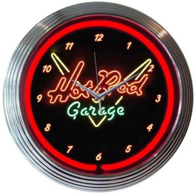 Neonetics - Neonetics 8HOTRD Hot Rod Garage Neon Clock