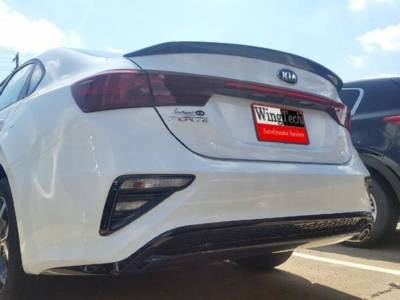 WingTech - WingTech Custom Style Lip Mount Rear Spoiler Un-Lighted WT-14313