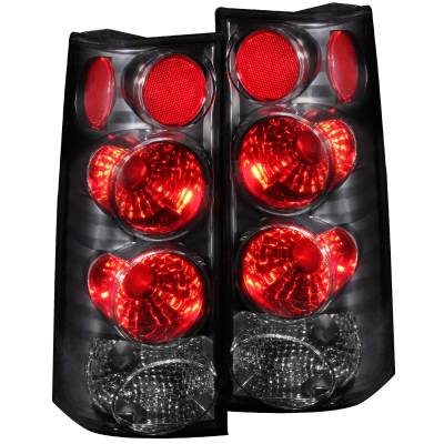 Anzo USA - Anzo USA Black Euro Clear Lens Taillight Set Express/Savana Vans 211090