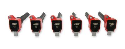 MSD - MSD Ignition 82706 Red 6Pc Direct Ignition Coils for 17-20 Ford F150 3.5L V6
