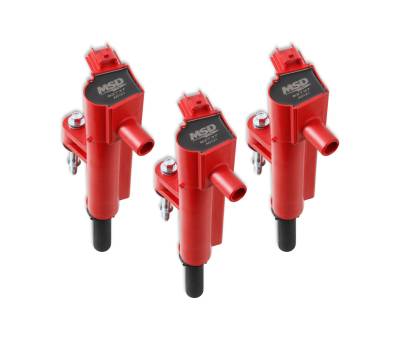 MSD - MSD Ignition 827376 Red Blaster 3Pc Ignition Coils for 09-13 Dodge/Jeep/Ram