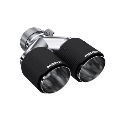 MBRP Exhaust - MBRP Exhaust T5183CF 3" In Carbon Fiber Dual Wall Angle Cut Dual 4" Out Tip