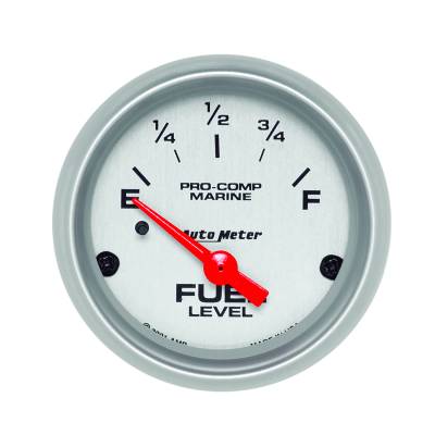 AutoMeter - AutoMeter 200760-33 Air-Core Marine Electric Fuel Level Silver 240-33Ohm 2-1/16"
