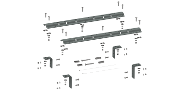 B&W Trailer Hitches - B&W Hitch RVR3200 Universal Mounting Rails for 5th Wheel Hitches