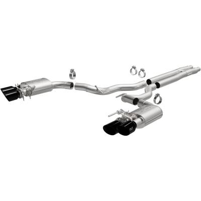 MagnaFlow Exhaust Products - MagnaFlow 19643 Comp Series Black Chrome Tips Cat-Back System for 24-25 Mustang