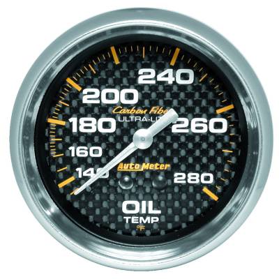AutoMeter - AutoMeter 4841 Carbon Fiber Mechanical Oil Temperature Gauge