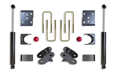MaxTrac - MaxTrac 203240 4" Flip Kit w/Hangers & Rear Shocks for 15-25 Ford F150 4WD