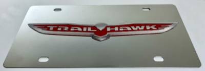 Eurosport Daytona - Eurosport Daytona 1408-1 Stainless License Plate Trailhawk Logo for Jeep
