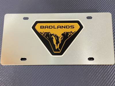 Eurosport Daytona - Eurosport Daytona 1528C-1 Stainless License Plate Bronco Badlands Logo
