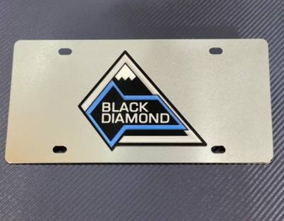 Eurosport Daytona - Eurosport Daytona 1528D-1 Stainless License Plate Bronco Black Diamond Logo