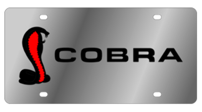 Eurosport Daytona - Eurosport Daytona 1562-1 Stainless License Plate Cobra Snake Logo