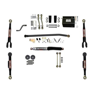 Skyjacker - Skyjacker TJ60X2 6" Lift Box w/Track Bar Pitman Arm for 97-06 Jeep Wrangler TJ
