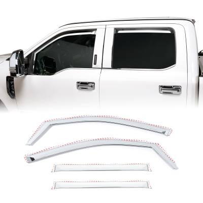 Putco - Putco 480065 Chrome Deflectors for 15-20 Ford F150/17-22 F250 SuperCrew